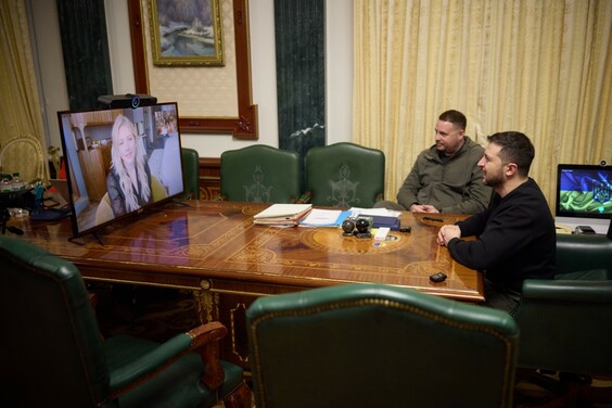 Володимир Зеленський поспілкувався з відомою акторкою Кетрін Винник, яка стала амбасадором United24