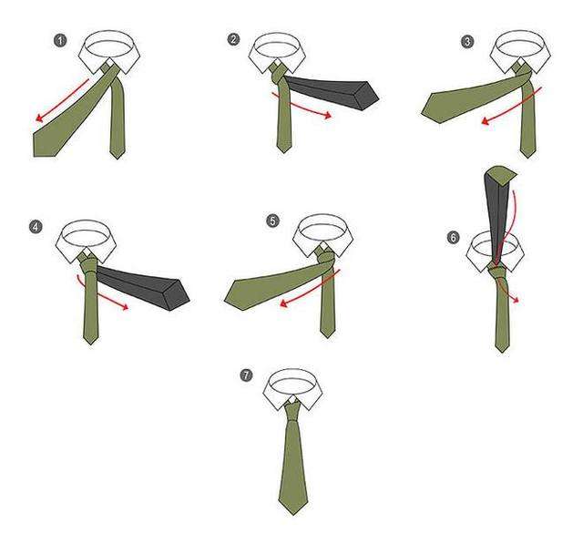 Крок 1: Зверніться з кінцем краватки вниз