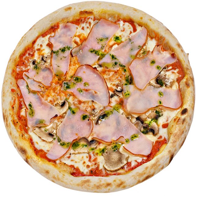 Рецепт перший Смачна піца з шинкою та грибами