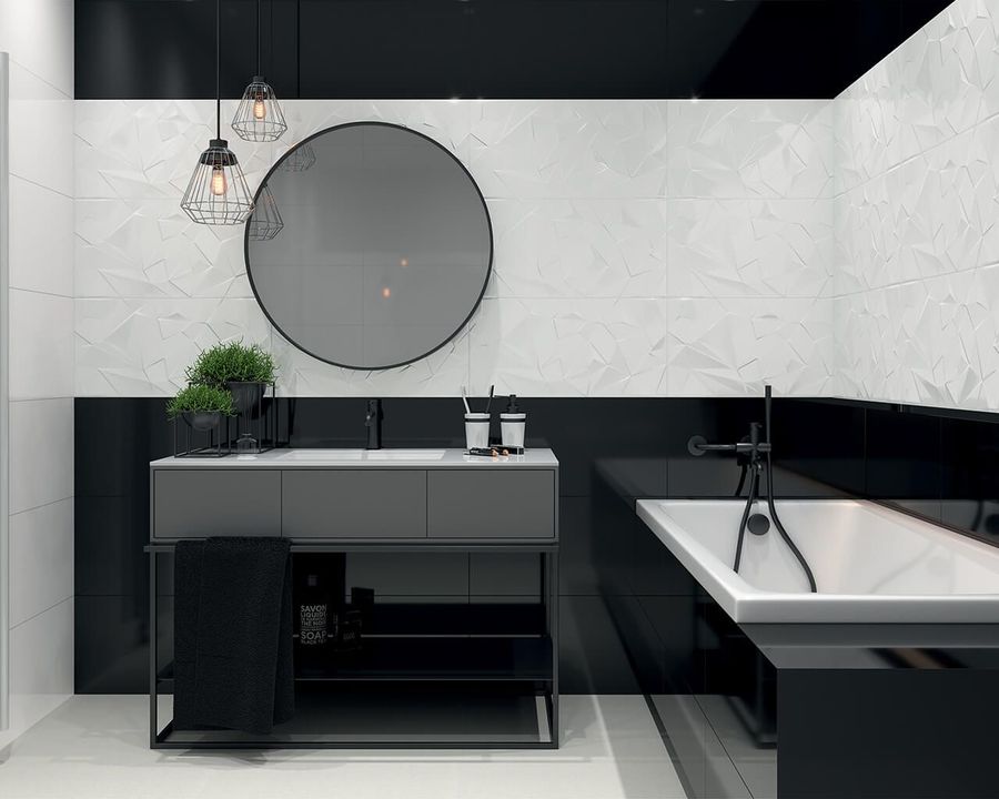 Дизайн ванної кімнати в сірому кольорі