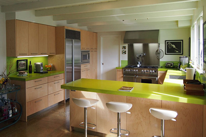 Зелена кухня ідеї декор та аксесуари